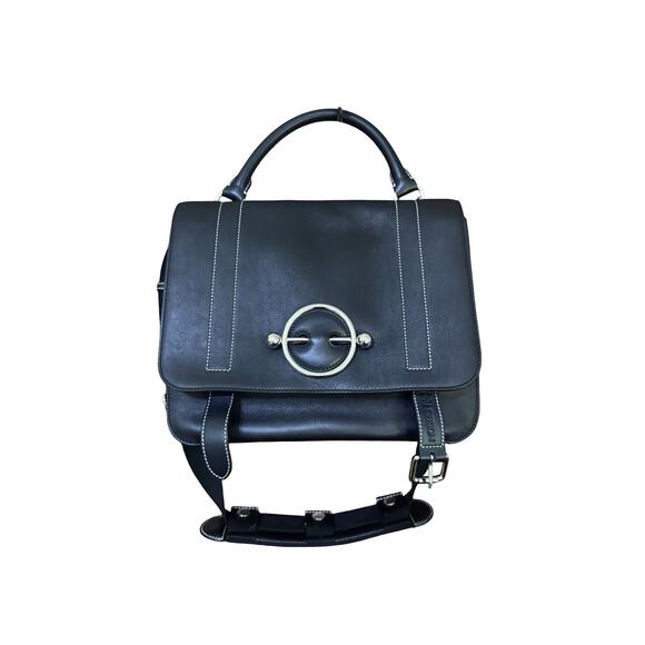 JW Anderson Disc Satchel Black Leather Crossbody / Shoulder Bag Iconic - Picture 3 of 11